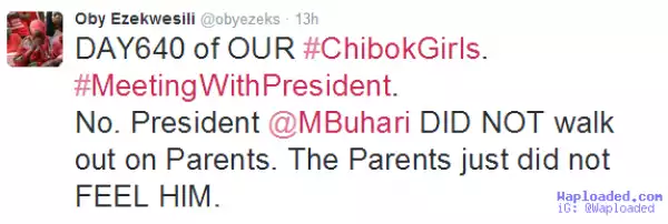 President Buhari Did Not Walk Out On Parents - Oby Ezekwesili